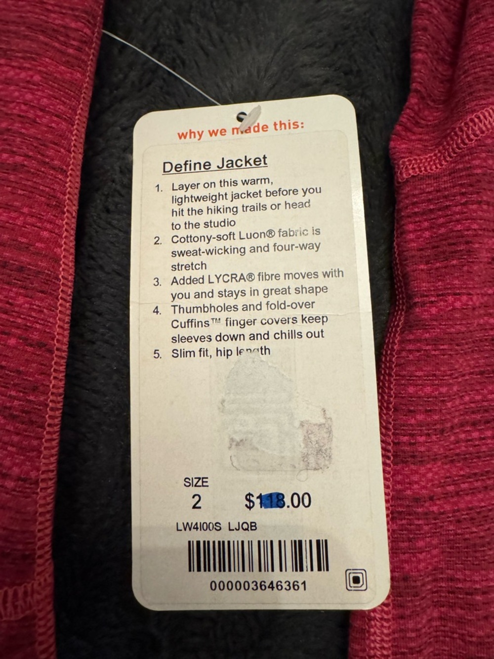 Lululemon Define Jacket (new with tags) - Picture 7 of 8